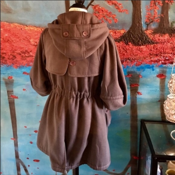 Hooded trench jacket grey sweatshirt - Picture 2 of 6